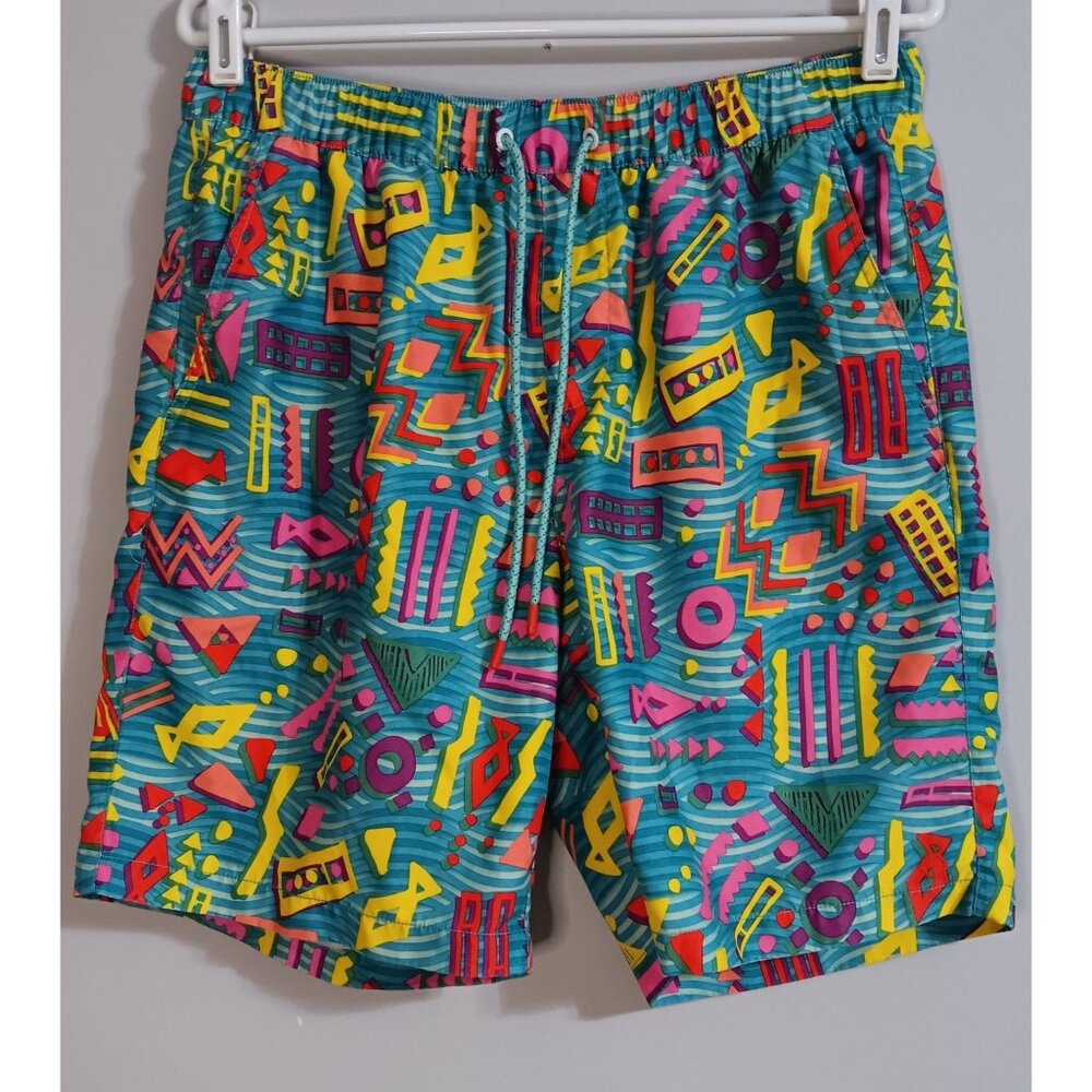 Empyre Medium Colorful Board Beach Retro Saved By The Bell 90s Travel Shorts